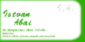 istvan abai business card